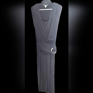 Black jumpsuit with belt long pants Medium